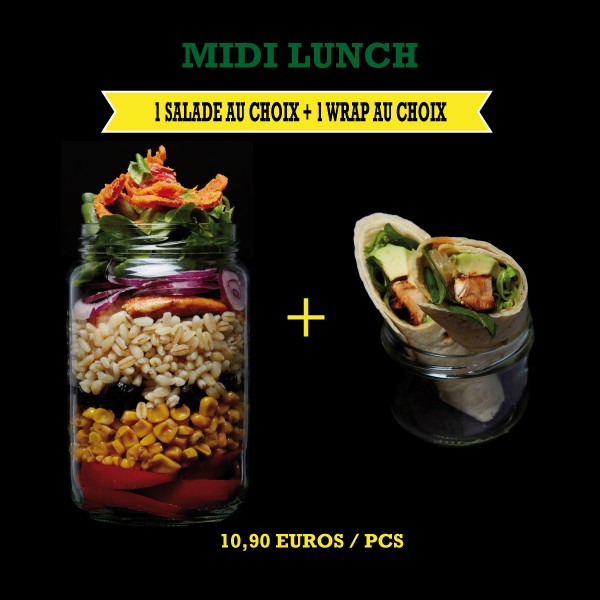 Menu Midi Lunch Salade + Wrap