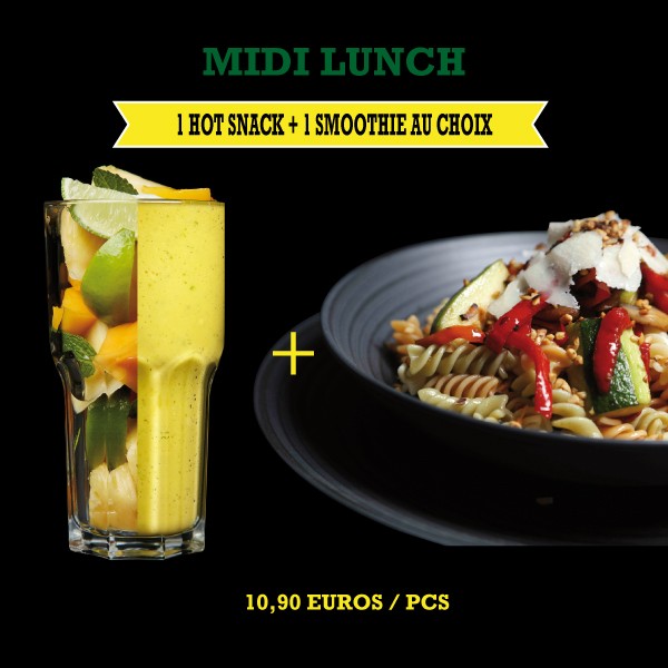Menu Midi Lunch Hot Snack + Smoothie